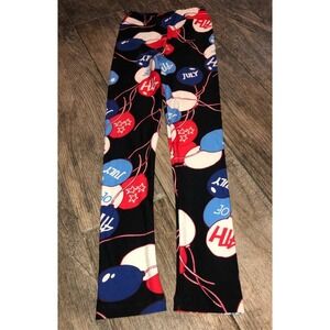 Lularoe Red July 4th Kids Girls Large Xlarge L / XL  leggings Patriotic Pants